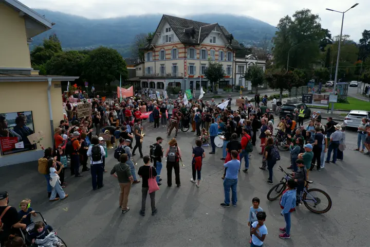 Début de la manifestation